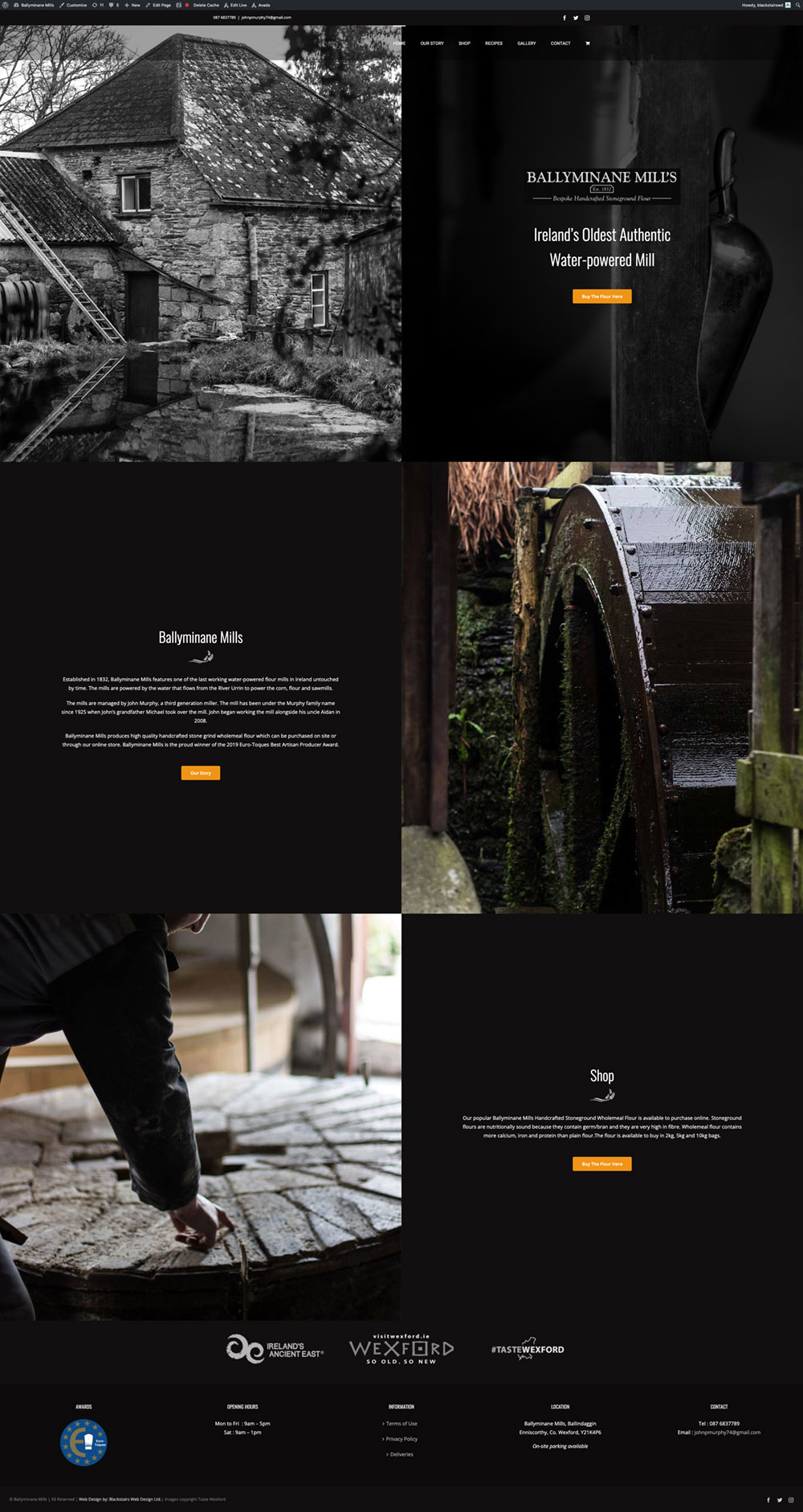 Ballyminane Mills - Web Design Wexford