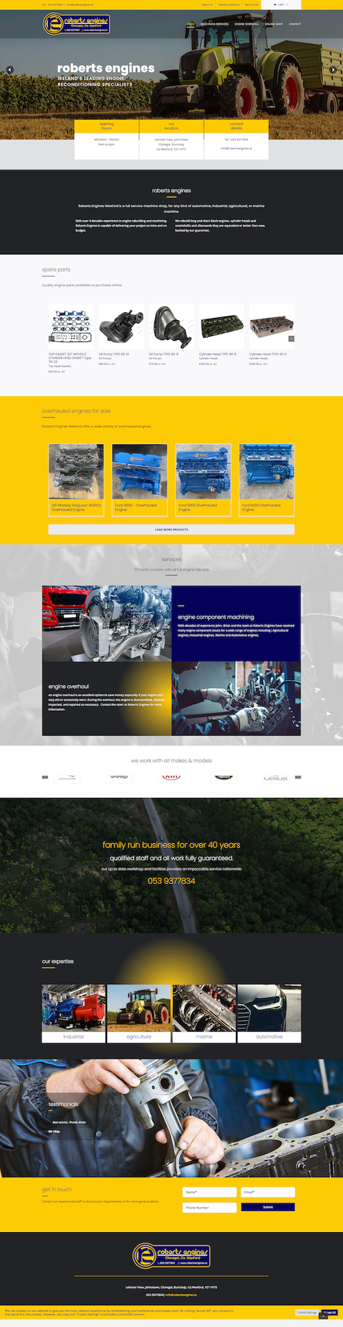 roberts engines web design carlow